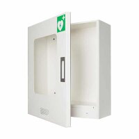 AED Wandschrank mit Alarm
weiß, verzinktes Blech,...