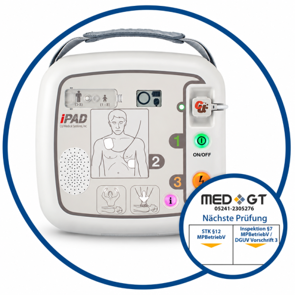Sicherheitstechnische Kontrolle für alle AED Typen - inkl. Versandkosten